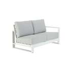 Conjunto para Jardim com Sofá de Canto e Mesa de Centro 5 Lugares Alumínio Branco|Cinza Athena Naterial